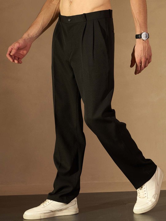 dennison men baggy fit pleated trousers dennison men baggy fit pleated trousers