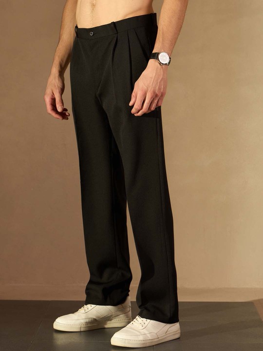 dennison men baggy fit pleated trousers dennison men baggy fit pleated trousers