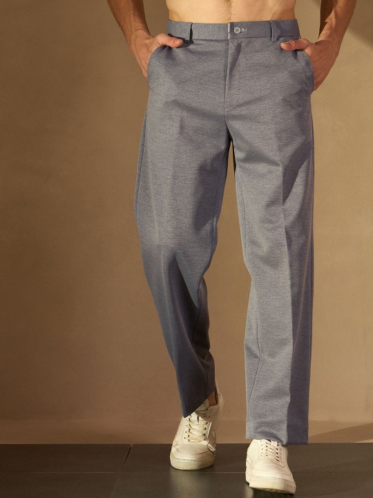 dennison men textured smart loose fit easy wash trousers dennison men textured smart loose fit easy wash trousers